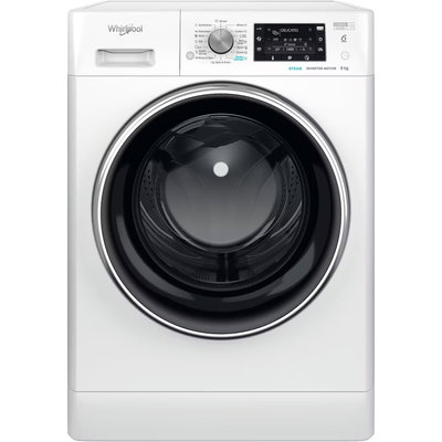 Whirlpool Masina de Spalat Rufe Frontala Whirlpool  FFD 9489 BCV EE, Steam, 6th Sense, 9 kg, 1351rpm, Clasa A, 63 cm latime, Alb, Whirlpool