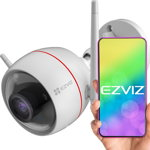 Camera IP Ezviz C3T Pro este o camera de supraveghere video care poate fi conectata la internet si care ofera o imagine de calitate superioara. Aceasta este usor de instalat si are o interfata intuitiva, ceea ce o face o alegere ideala pentru orice p, Ezviz