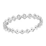 Inel eternity din argint model geometric cu zirconii DiAmanti DIA36869, 