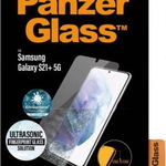 PanzerGlass STICLA CALITA PANZERGLASS PENTRU SAMSUNG GALAXY S21+ 5G ANTIBACTERIAN NEGRU PENTRU CARCASA, PanzerGlass