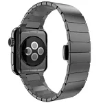 Curea iUni compatibila cu Apple Watch 1/2/3/4/5/6/7, 40mm, Link Bracelet, Otel Inoxidabil, Black, iUni