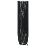 Lampă de podea, negru, 61 cm, răchită E27