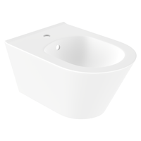 Bideu suspendat Celesta Ava  53 x 35 5 cm  fara margini  ceramica  alb mat, Celesta