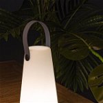 Lampa LED de exterior Cylindrical Party, Bizzotto, Ø12 x 20 cm, 7 culori, USB, cu telecomanda, Bizzotto