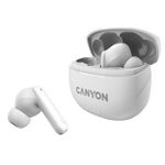 Căști Canyon CANYON TWS-8, căști Bluetooth, cu microfon, cu ENC, BT V5.3 BT V5.3 JL 6976D4, răspuns în frecvență: 20Hz-20kHz, acumulator EarBud 40mAh*2+Carcasă de încărcare 470mAh, lungime cablu tip C 0.24 m, Dimensiune: 59*48,8*25,5 mm, 0,041 kg, al, Canyon