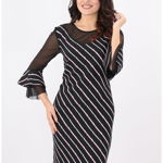 Rochie neagra cu dungi, 