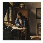 Tablou pictura Geograful de Johannes Vermeer 2042 - Material produs:: Tablou canvas pe panza CU RAMA, Dimensiunea:: 80x80 cm, 