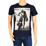 Tricou bleumarin Motorcycle pentru barbat - cod 37126, 