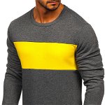 Bluză grafit-galben bărbați Bolf 2021, BOLF