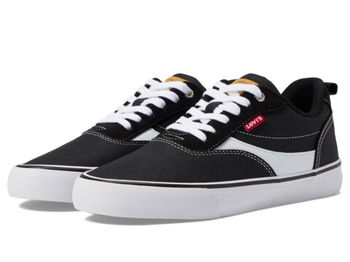 Incaltaminte Femei Levis Shoes Naya Court Canvas Ultra Suede BlackWhite, Levis Shoes