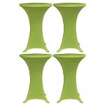 vidaXL Husă elastică pentru masă, 4 buc., verde, 60 cm, vidaXL