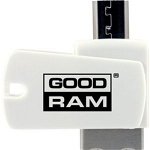 Card Reader Goodram, USB 2.0, Micro USB OTG, Alb, GoodRam