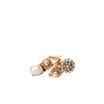 Inel placat cu Aur roz de 24K, cu cristale Swarovski, Seashell | 7090/1-M1201RG, Roxannes - Mariana Jewellery