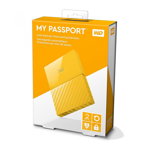 HDD Extern WD My Passport, 2TB, galben, USB 3.0