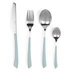 Set tacamuri 24 piese Luigi Ferrero, inox, gri argintiu/albastru deschis - Luigi Ferrero, Multicolor, Luigi Ferrero