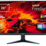 Acer Nitro VG280K 28 inch UHD Gaming Monitor (IPS Panel, FreeSync, 60Hz, 1ms, HDR 10, DP, HDMI, Black)