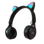 Casti On Ear MRG MY08CAT, Bluetooth, Tip pisica, Negru C764, 