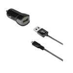 Incarcator Auto Celly, Smart Charge, Cablu Micro USB, Negru, Celly