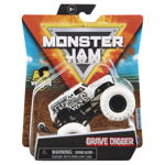 Spin master - MONSTER JAM MASINUTA METALICA GRAVE DIGGER ALB SCARA 1 LA 64