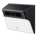Aplica de perete pentru exterior eufy S120 Solar, Wireless, Camera 2K, AI, IP65, cu Reflector, Negru, eufy