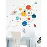 Set stickere decorative pentru copii, tema animale si pasari, autoadezive, multicolor, 30x90cm