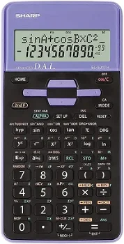 Calculator stiintific Sharp, 10 digits, 273 functiuni, 161x80x15mm, dual power, negru/violet, Sharp