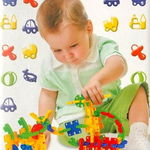 Set de blocuri de constructie pentru copii Let's Play, 156 piese, 3+ ani, Multicolor, 