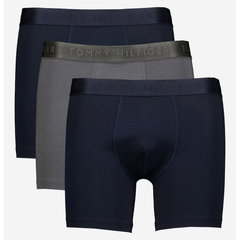 Tommy Hilfiger, Set de boxeri din amestec de modal - 3 perechi, Negru, Verde feriga, Bleumarin, S Tommy Hilfiger, Set de boxeri din amestec de modal - 3 perechi, Negru, Verde feriga, Bleumarin, S