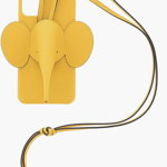Loewe Leather 11 Pro Max Iphone Case With Elephant Shaped Motif Yellow, Loewe