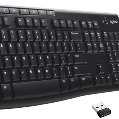 Kit Tastatura + Mouse MK270  US Wireless Negru, Logitech