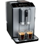 Espressor automat Bosch VeroCafe TIE20504, 1300 W, 15 bari, 1,4 l, rasnita ceramica, dispozitiv spumare lapte MilkMagic Pro, sistem SensoFlow (Argintiu), BOSCH