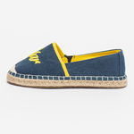 Big Star, Espadrile din material textil cu logo brodat, Albastru inchis, 40