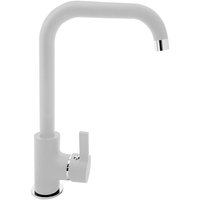 Baterie bucatarie Pyramis SILVIO monocomanda pipa inalta semidreapta aerator cu limitare de debit finisaj alb