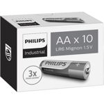 Baterii Philips Industriale Alkaline, AA, 10 buc
