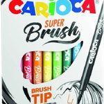 Set Carioci Carioca Super Brush, 10 buc/cutie, Carioca