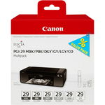 Cartus inkjet Canon Multi Pack PGI-29 Black Matte Black Photo Grey Dark Grey Grey Light Chroma Optimizer, Canon