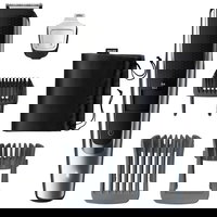 Aparat de tuns barba Philips BT5522/15, Lame din otel inoxidabil 0.4-20mm, Lame metalice cu auto-ascutire, Utilizare fara fir 120 min/incarcare 1 h, Pieptene Lift & Trim, 2 piepteni reglabili, Indicator baterie, husa, Argintiu/Negru, Philips