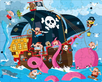 Pirati - Carte + puzzle urias, 