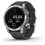 Smartwatch GARMIN Fenix 7 Standard Edition 47mm, Wi-Fi, GPS, Android/iOS, silicon, Silver/Graphite
