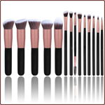 Set 14 Pensule Machiaj Maner Lemn Fond De Ten Blush, Neer