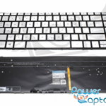 Tastatura HP Pavilion 13-AN argintie iluminata backlit, HP