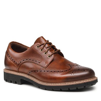 Pantofi CLARKS - Batcombe Wing 261271917 Dark Tan Leather