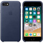 Husa Protectie Spate Apple iPhone 8 Leather Case Midnight Blue