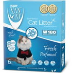 VANCAT Fresh Perfumed (Blue), așternut igienic pisici, granule bentonită, aglomerant, Altele, fără praf, neutralizare mirosuri, cutie, 6L