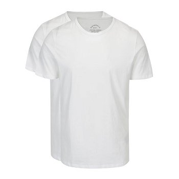 Set de 2 tricouri basic albe Jack & Jones Basic, Jack & Jones 
