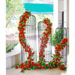Simulare Artificiala Flori, model Floare de Trandafir din Matase Liana Iedera, Decor Casa pentru Nunta, Flori Artificiale, Neer