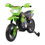 HOMCOM Motocicletă Electrică pentru Copii cu Role, 102×53×66 cm, Verde, HOMCOM