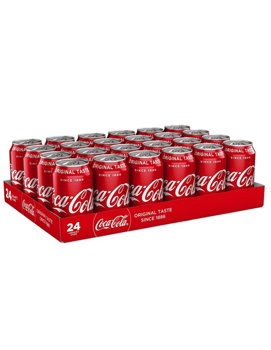 Bax 24 bucati Suc carbogazos Coca Cola, 0.33L, doza, Romania