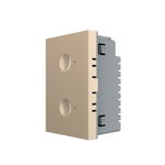 Modul intrerupator dublu cu touch Livolo standard Italian, Auriu, C9-VL-FC2-3AP