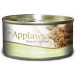 APPLAWS Cat Conserva hrana umeda pisoi 72x70g cu peste alb si somon in aspic, APPLAWS